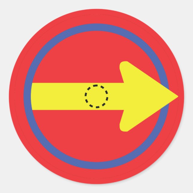 Pegatina Redonda Malabarismo de golpes (Anverso)