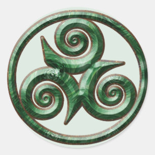 Pegatina Redonda Malachite Triskel