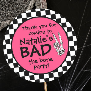 Pegatina Redonda Malas Dos: El Hueso Personalizado Segundo Fiesta D