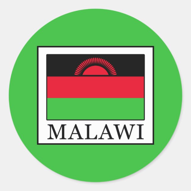 Pegatina Redonda Malawi (Anverso)