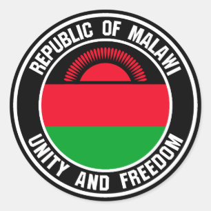 Pegatina Redonda Malawi Round Emblem