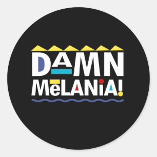 Pegatina Redonda Maldito Trump