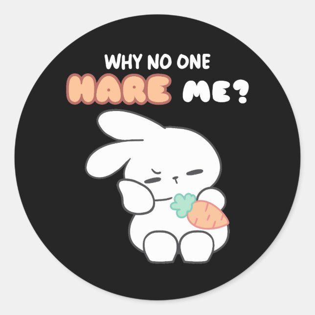 Pegatina Redonda Malentendidos iracundos: '¿Por qué nadie me compar (Anverso)