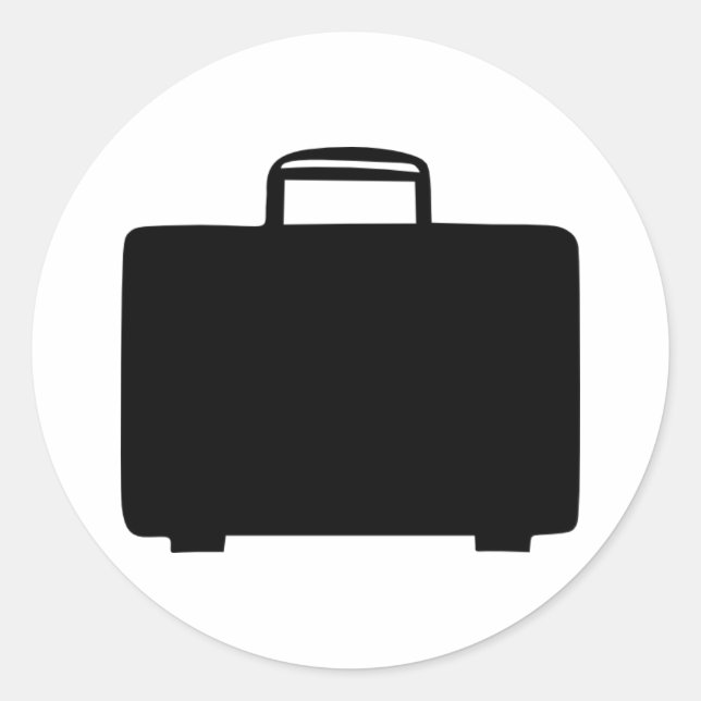 Pegatina Redonda Maleta (Anverso)