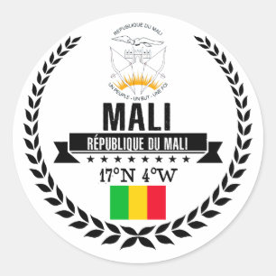 Pegatina Redonda Malí
