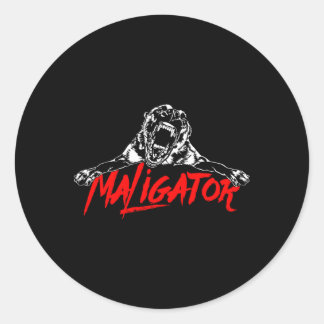 Pegatina Redonda Maligator Belga Malinois Hund