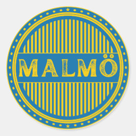 Pegatina Redonda Malmö City Pride Emblem – Swedish Identity