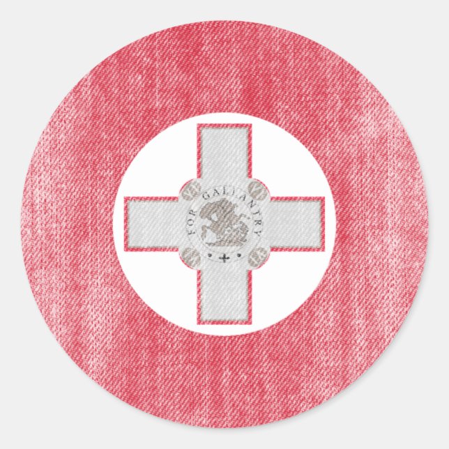 PEGATINA REDONDA MALTA (Anverso)