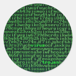 Pegatina Redonda Malware