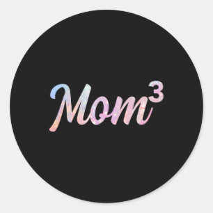 Pegatina Redonda Mamá3 Madre De 3 Madre De Tres Hijos Mamá Madres D