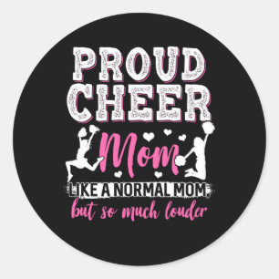 Pegatina Redonda Mamá animadora Cheer Mom