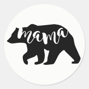 Pegatina Redonda Mamá Bear