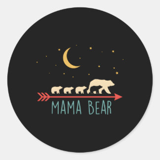 Pegatina Redonda Mama Bear Con 4 Cubos