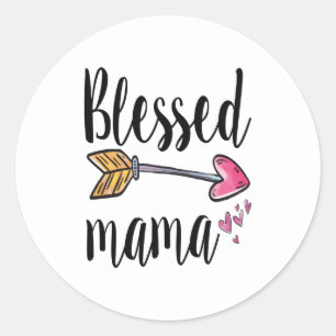 Pegatina Redonda Mamá Bendita