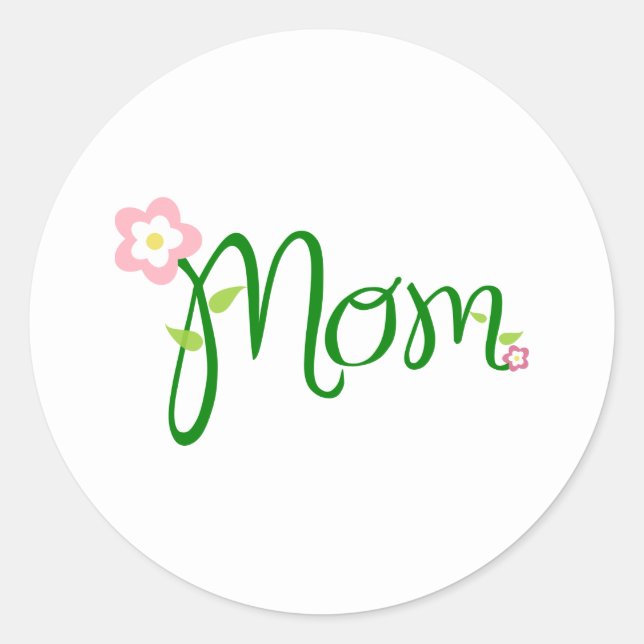 Pegatina Redonda Mamá Blanca (Anverso)