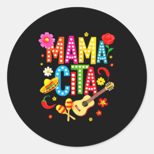 Pegatina Redonda Mamá cita cinco de mayo