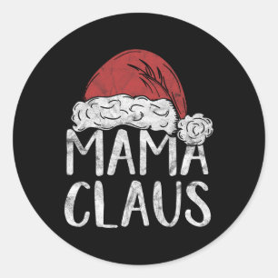Pegatina Redonda Mama Claus Navidades Disstume Regalo Santa Mateo F