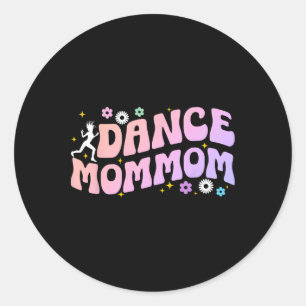 Pegatina Redonda Mamá De Baile De Una Mamá De Baile Bailando Mamá G