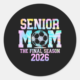 Pegatina Redonda Mamá de fútbol senior La temporada final 2026 Cl 2