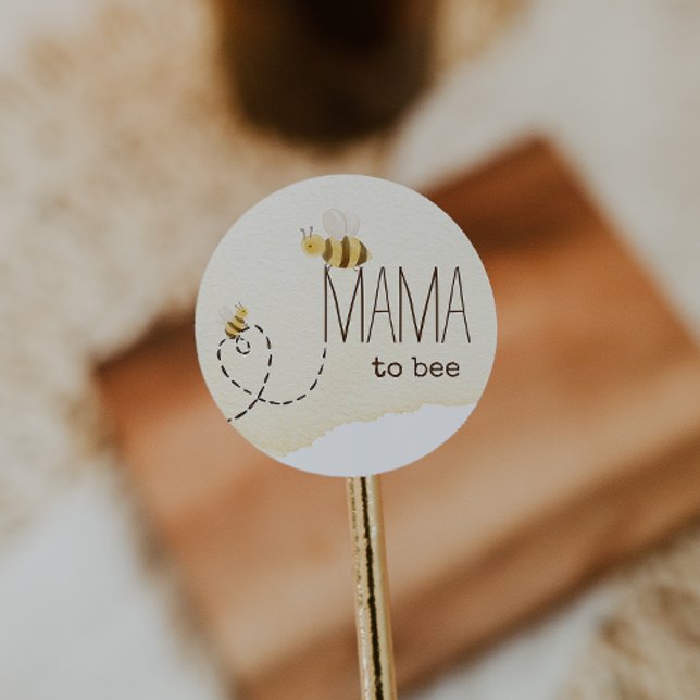 Pegatina Redonda Mamá de la abejorra dulce se hará Baby Shower (Subido por el creador)