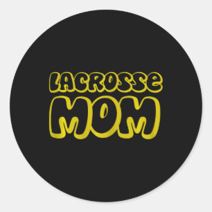 Pegatina Redonda Mamá de Lax femenino Día de la Madre Mamá de Lacro