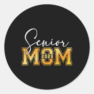 Pegatina Redonda Mamá De Mayo De 2025 Orgullosa Mamá De Un Graduado