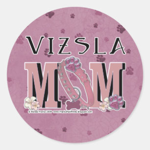 Pegatina Redonda MAMÁ de Vizsla