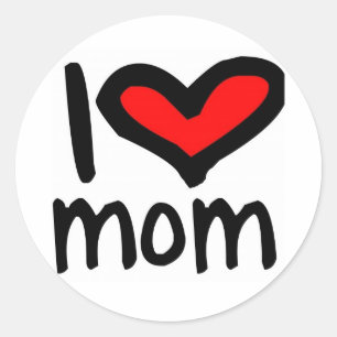 Pegatina Redonda ¡Mamá del corazón I!