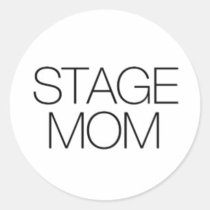 Pegatina Redonda Mamá del escenario