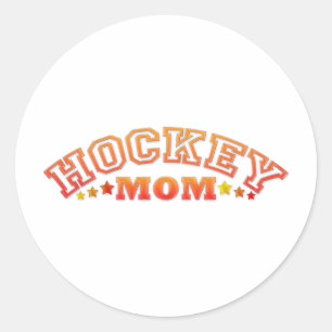 Pegatina Redonda Mamá del hockey