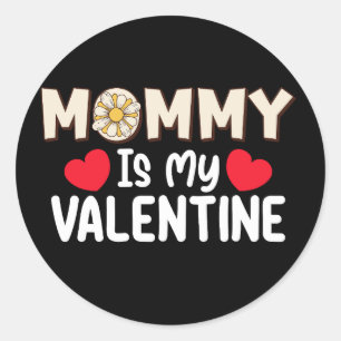 Pegatina Redonda Mamá Es Mi Hija De Mi Hijo De Familia De San Valen