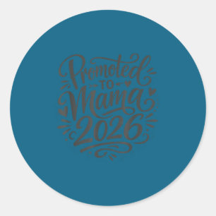 Pegatina Redonda Mamá Esperada 2026 Letra a Mano