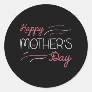 Pegatina Redonda Mamá - Feliz día de la madre