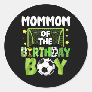 Pegatina Redonda Mamá futbolera Cumpleaños Niño Fiesta Mamá futbole