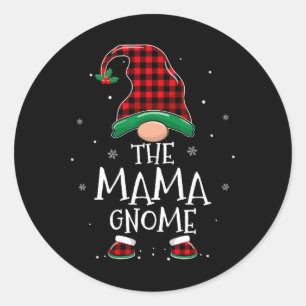 Pegatina Redonda Mama Gnome Navidad Familia Matanza La Navidad De L