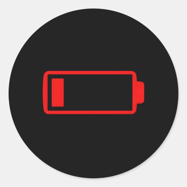 Pegatina Redonda Mamá Mami Con Baja Energía De Batería Día De La Ma (Anverso)