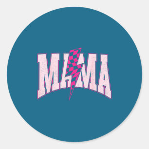 Pegatina Redonda Mama Nk Rayo Relojear Mamá Mujeres Día de la Madre