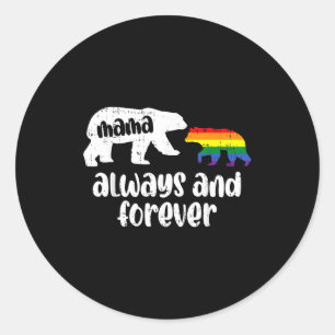 Pegatina Redonda Mama osa linda aliada del orgullo gay mes lgbtq ma