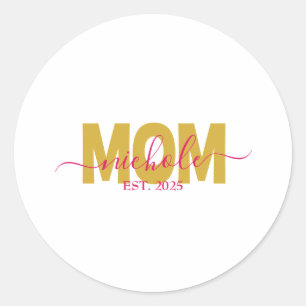 PEGATINA REDONDA MAMÁ PERSONALIZADA A FUTURO