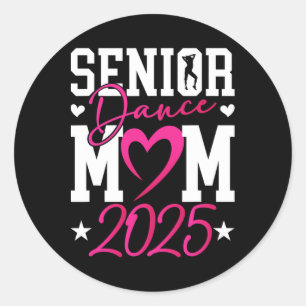 Pegatina Redonda Mamá principal de baile 2025 Orgullosa bailando co