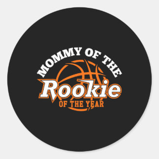 Pegatina Redonda Mamá Rookie Del Año Bysketbyll