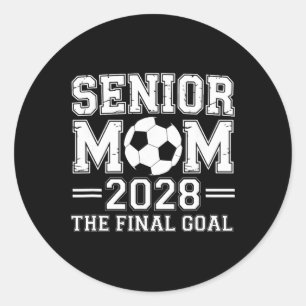 Pegatina Redonda Mamá senior 2028 El objetivo final fútbol
