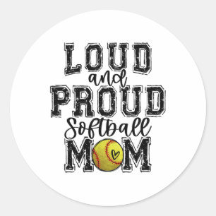 Pegatina Redonda Mamá Suave Orgullosa Fuerte Universidad