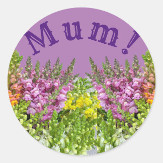 Pegatina Redonda ¡mamá! Tarjeta