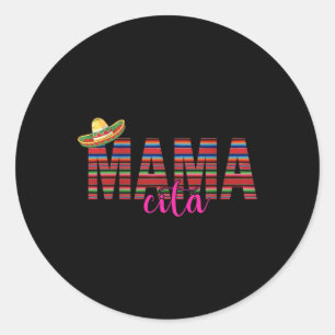Pegatina Redonda Mamacita Cinco De Mayo 5 De Mayo Fiesta Mexicana