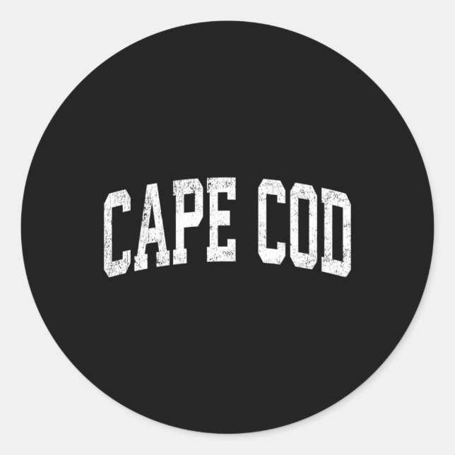 Pegatina Redonda Mamáes de Cape Cod Massachusetts Deportes Atlético (Anverso)