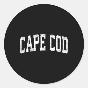 Pegatina Redonda Mamáes de Cape Cod Massachusetts Deportes Atlético