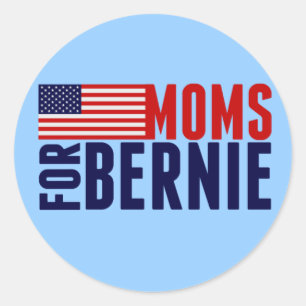 Pegatina Redonda Mamáes para Bernie
