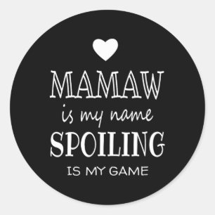 Pegatina Redonda Mamaw Es Mi Nombre Regalos Graciosos Para La Abuel