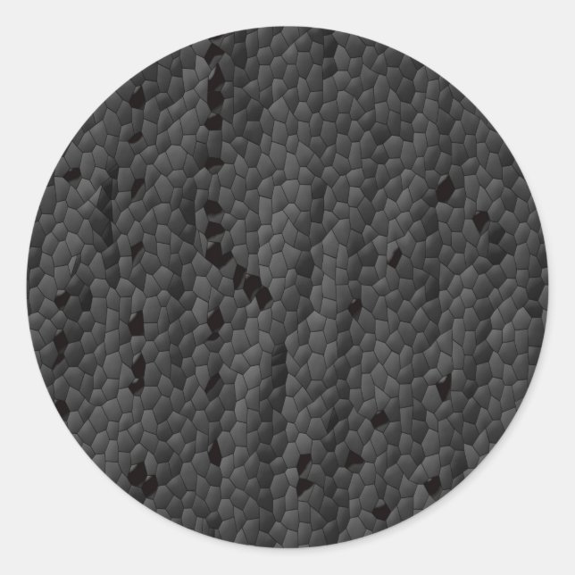 Pegatina Redonda Mamba negra ilustrada, arte (Anverso)